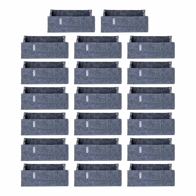 Square Felt Plant Grow Bag (12X12X4 Grey)