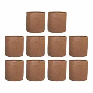 Felt Plant Grow Bag-Beige(10X10 Inches)