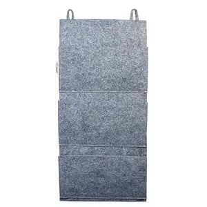 8 Pocket Felt Hanging Organizer  Bag with Self-Adhesive Hooks Dark Grey)