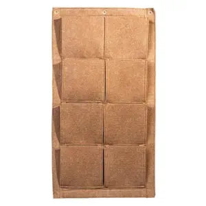 8 Pocket Felt Hanging Organizer | Large Capacity Door & Wall Storage Bag with Self-Adhesive Hooks | Wall Mounted Space Saving Multi-Purpose Shelf for Bedroom, Closet, Kids Room & Office(Beige)