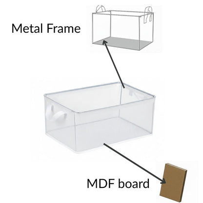 Collapsible Fabric Storage Cubes Organizer (Transparent)