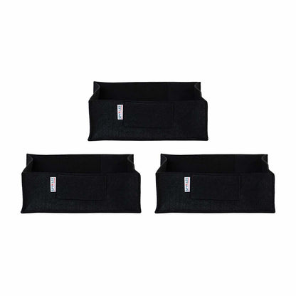 Square Felt Plant Grow Bag (12X12X4 Black)