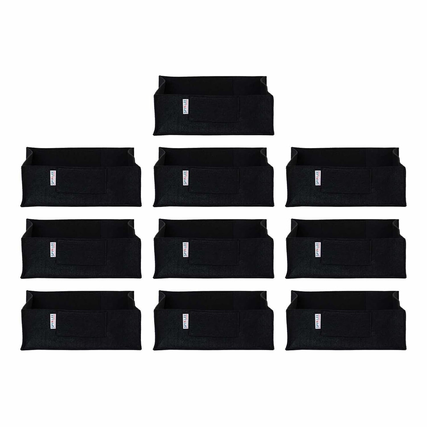 Square Felt Plant Grow Bag (12X12X4 Black)