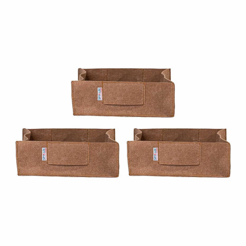 Square Felt Plant Grow Bag (12X12X4 Beige)