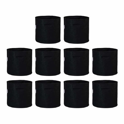 Felt Plant Grow Bag - Black (10X10 Inches)