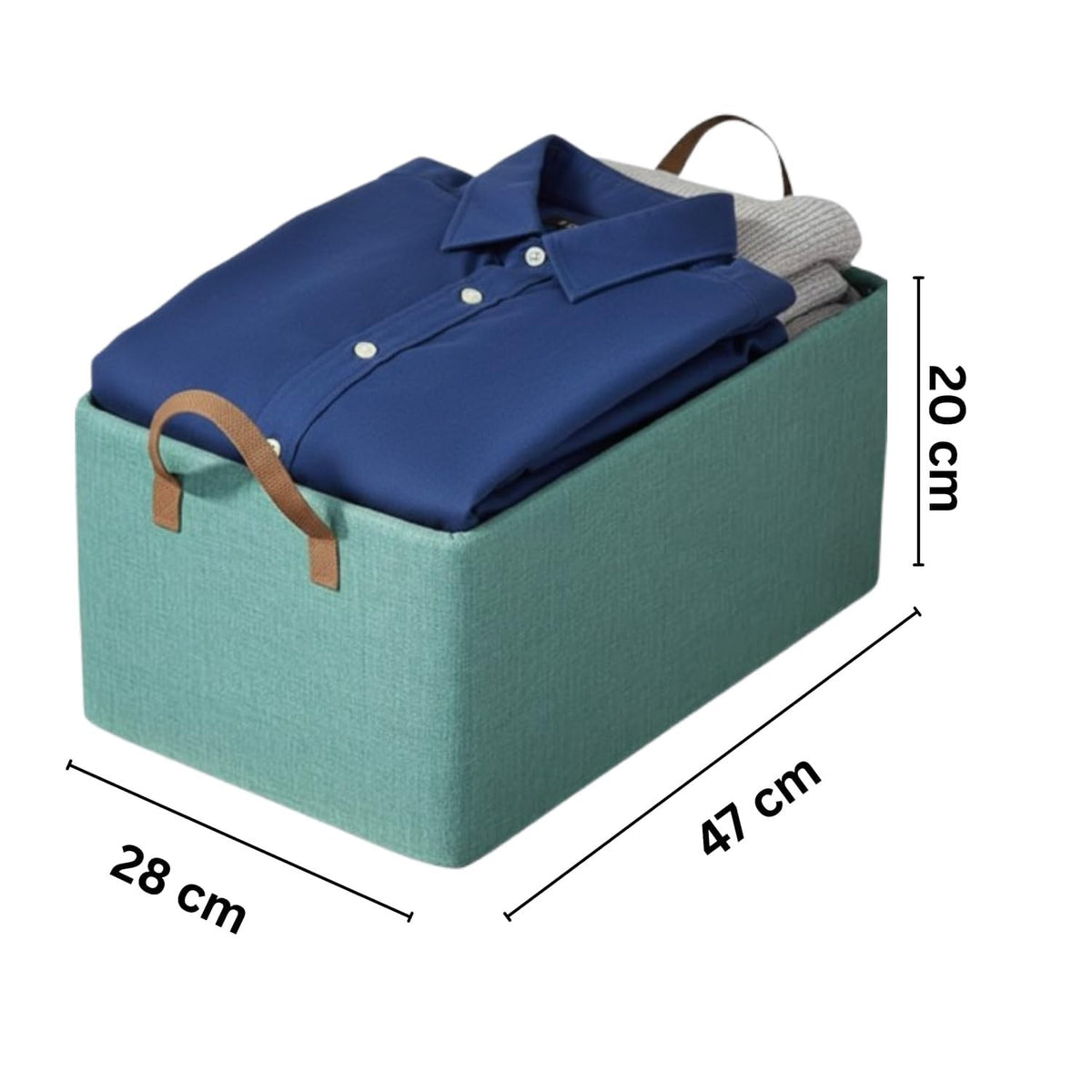 Collapsible Fabric Storage Cubes Organizer (Green)