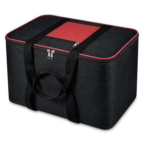 Non Woven Storage Bags with Zipper & Handle (Black and Red)