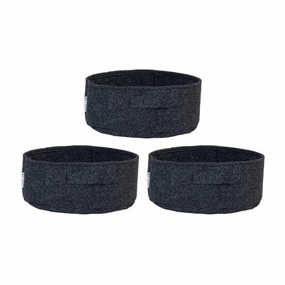 Round Felt Plant Grow Bag (12X5 Dark Grey)