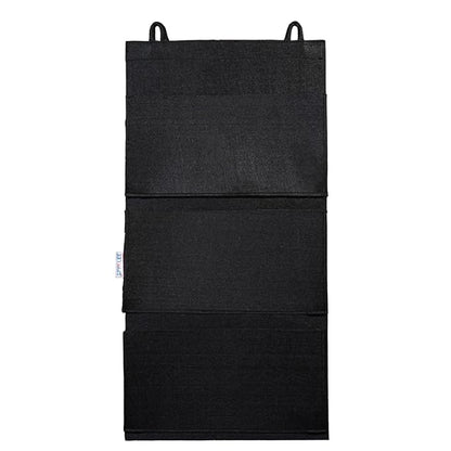 8 Pocket Felt Hanging Organizer | Large Capacity Door & Wall Storage Bag with Self-Adhesive Hooks | Wall Mounted Space Saving Multi-Purpose Shelf for Bedroom, Closet, Kids Room & Office(Black)