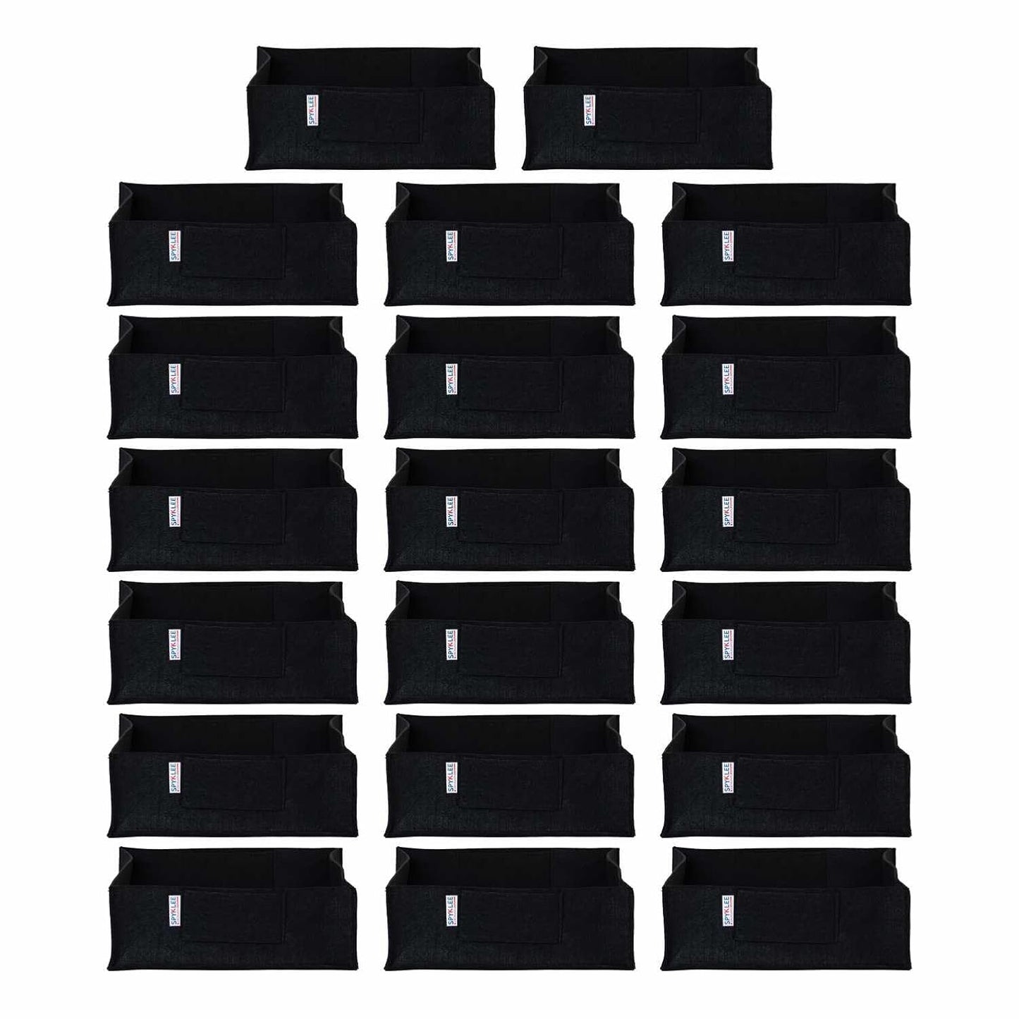 Square Felt Plant Grow Bag (12X12X4 Black)