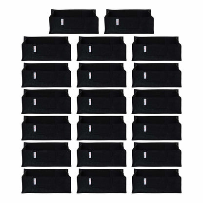 Square Felt Plant Grow Bag (12X12X4 Black)