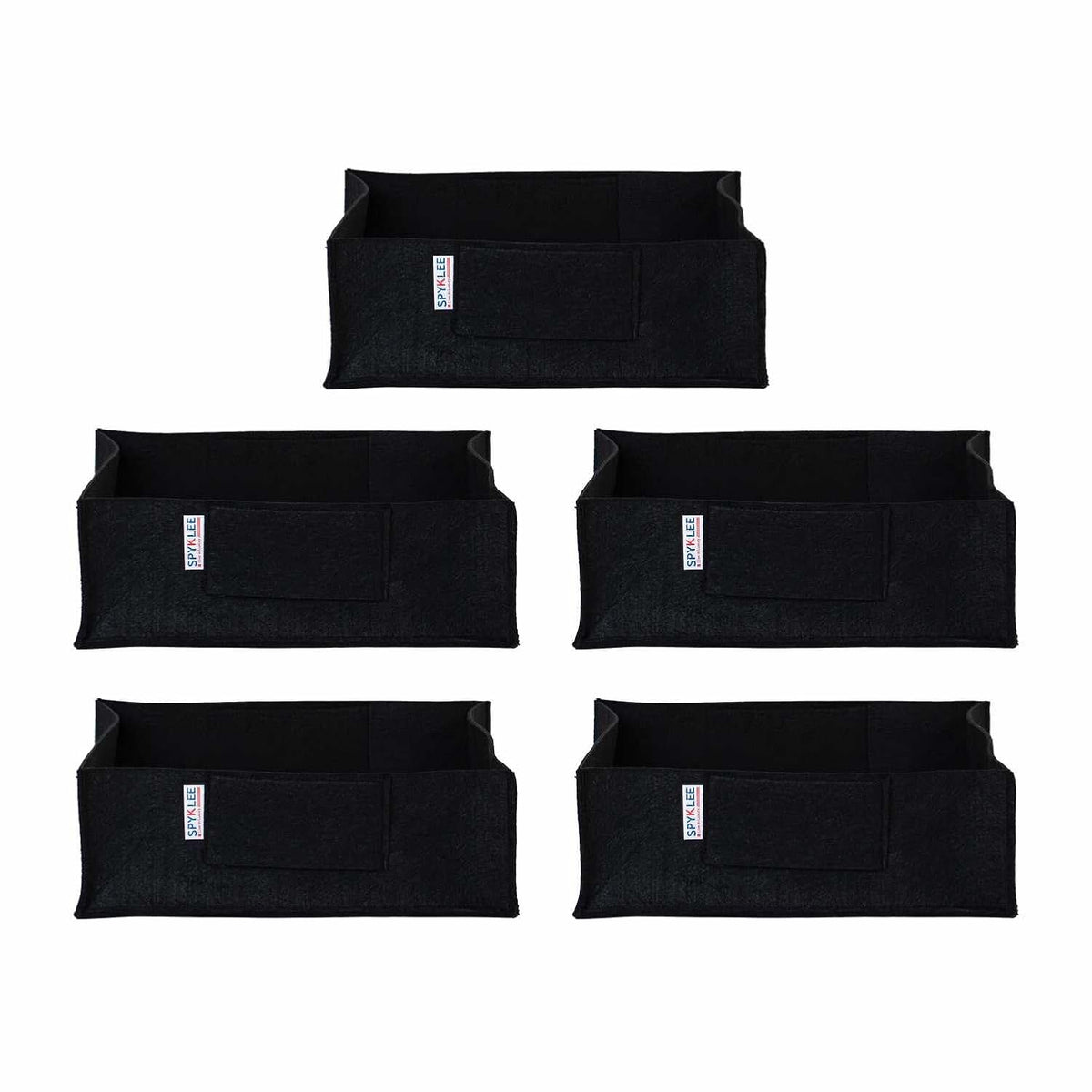 Square Felt Plant Grow Bag (12X12X4 Black)
