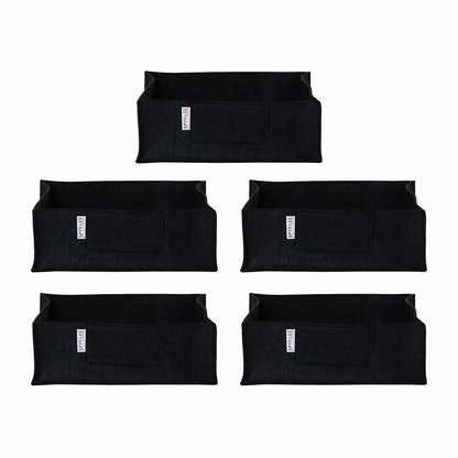 Square Felt Plant Grow Bag (12X12X4 Black)