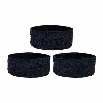 Round Felt Plant Grow Bag (12X5 Black)