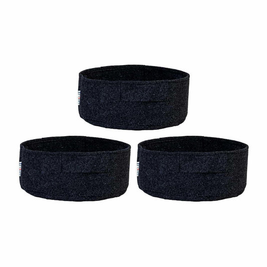 Round Felt Plant Grow Bag (12X5 Black)