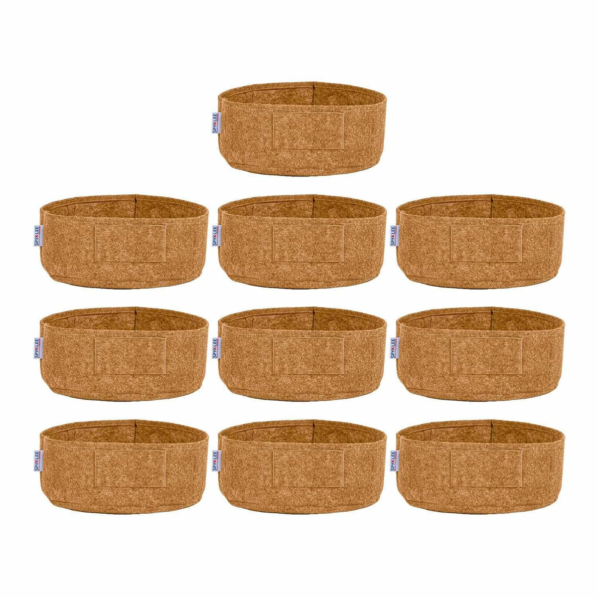 Round Felt Plant Grow Bag (12X5 Beige)
