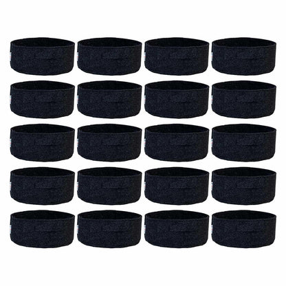 Round Felt Plant Grow Bag (12X5 Black)