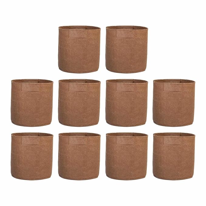Felt Plant Grow Bag-Beige(8X8 Inches)