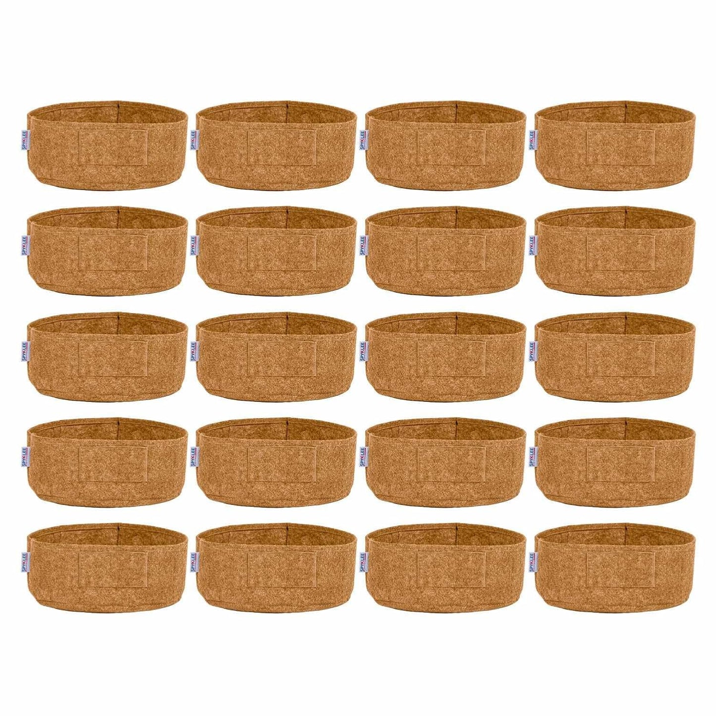Round Felt Plant Grow Bag (12X5 Beige)