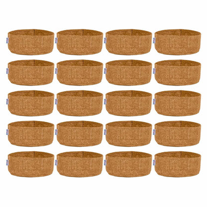 Round Felt Plant Grow Bag (12X5 Beige)