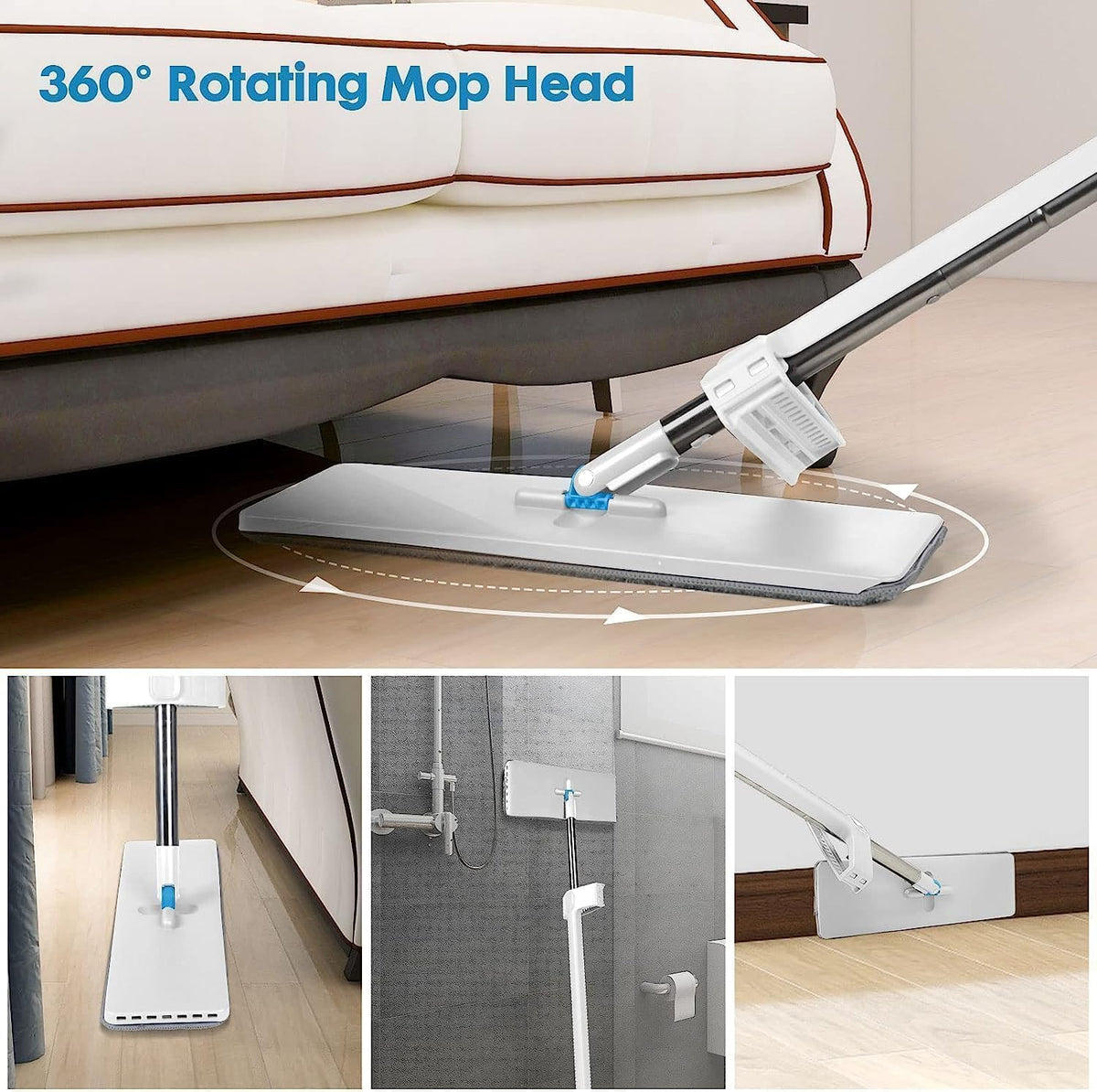 Flat Microfiber Magic Mop for Floor Cleaning ,1 Extra Microfiber Refill
