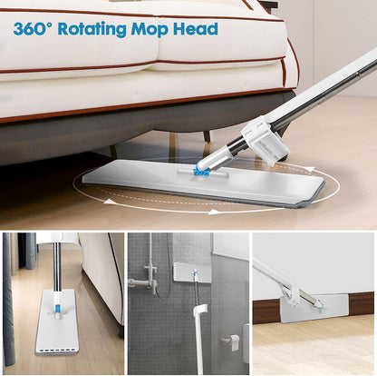 Flat Microfiber Magic Mop for Floor Cleaning ,1 Extra Microfiber Refill