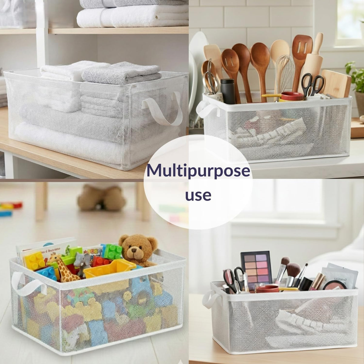 Collapsible Fabric Storage Cubes Organizer (Transparent)