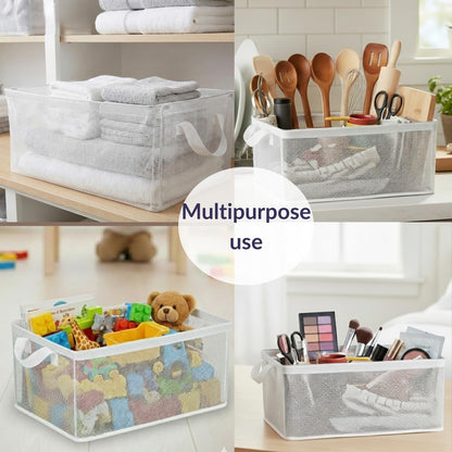 Collapsible Fabric Storage Cubes Organizer (Transparent)