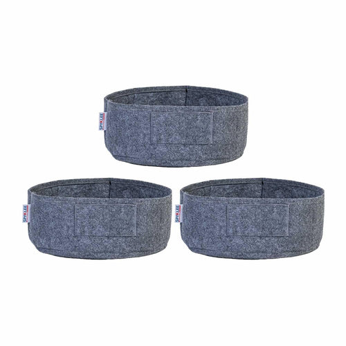 Round Felt Plant Grow Bag (12X5 Grey)