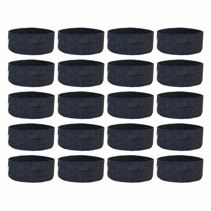Round Felt Plant Grow Bag (12X5 Dark Grey)