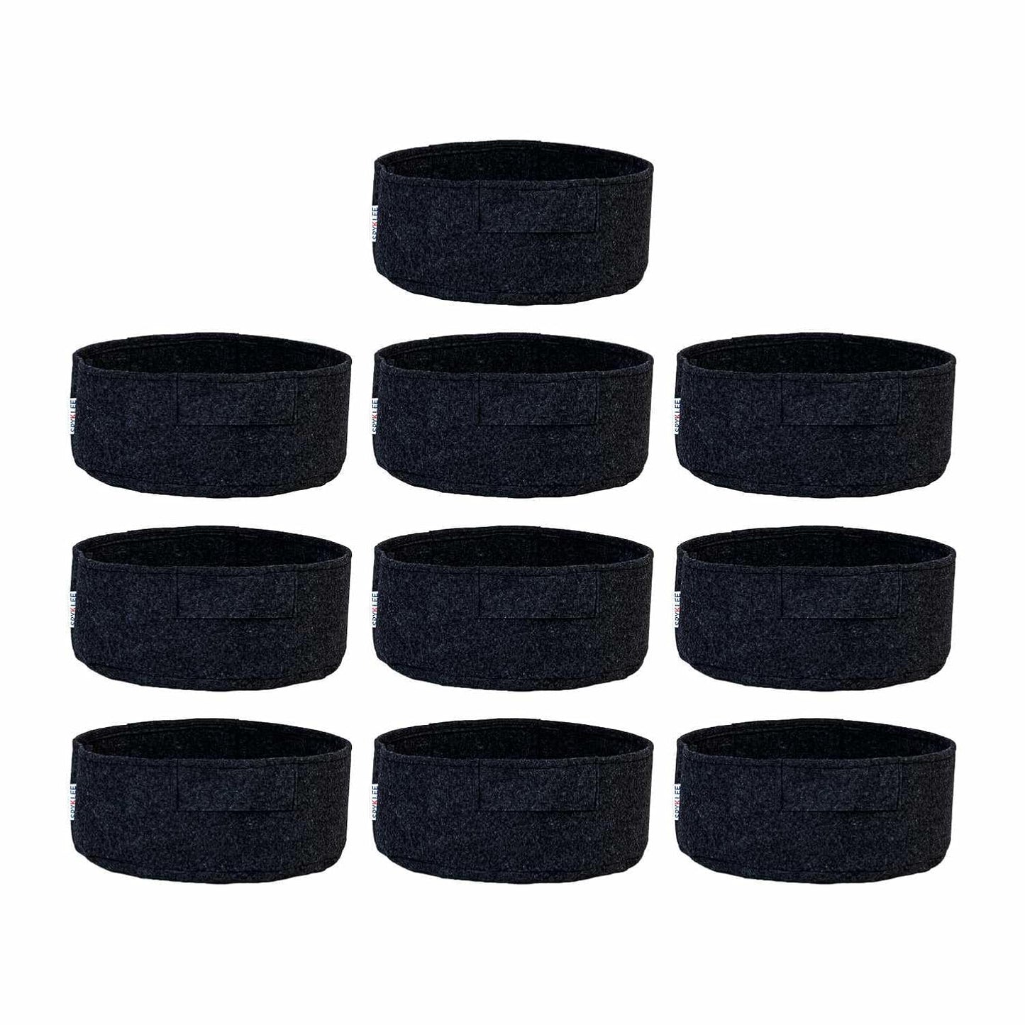 Round Felt Plant Grow Bag (12X5 Black)