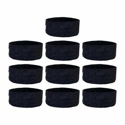 Round Felt Plant Grow Bag (12X5 Black)