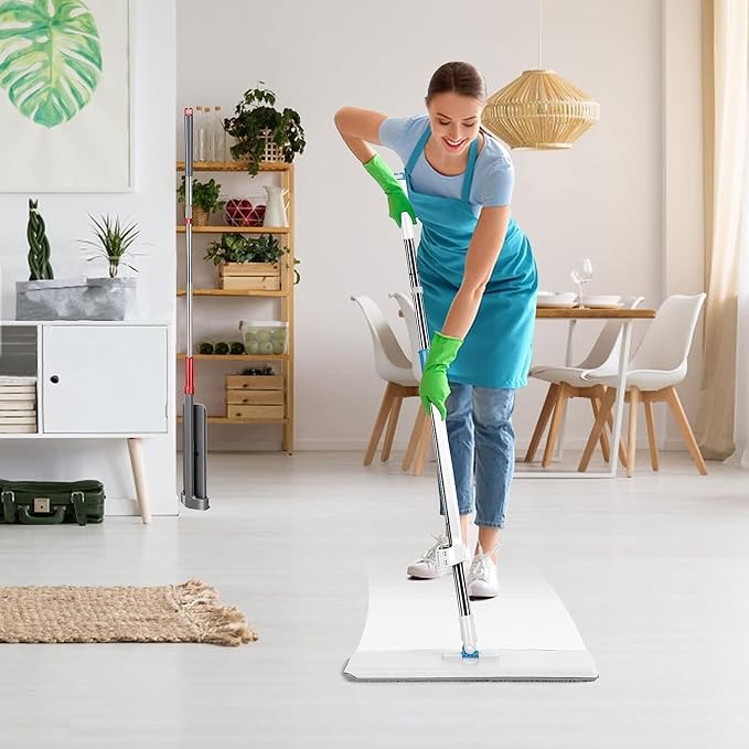 Flat Microfiber Magic Mop for Floor Cleaning ,1 Extra Microfiber Refill