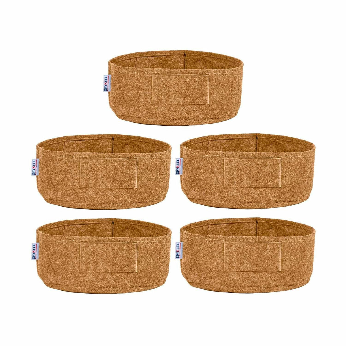 Round Felt Plant Grow Bag (12X5 Beige)