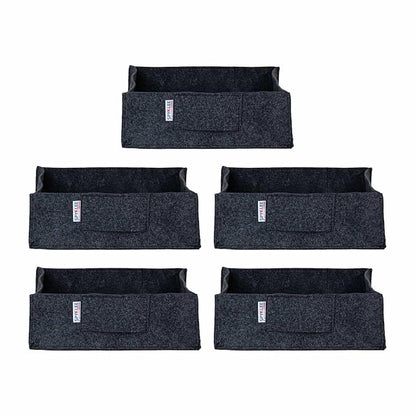 Square Felt Plant Grow Bag (12X12X4 Dark Grey)