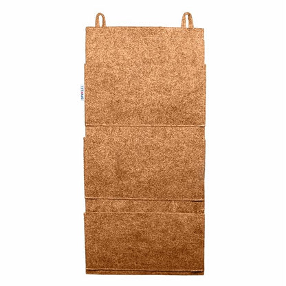 Wall Mounted Storage Holder with Self-Adhesive Hooks | Space Saving Multi-Purpose Shelf for Accessories, Essentials Bedroom, Office & Door(Beige)