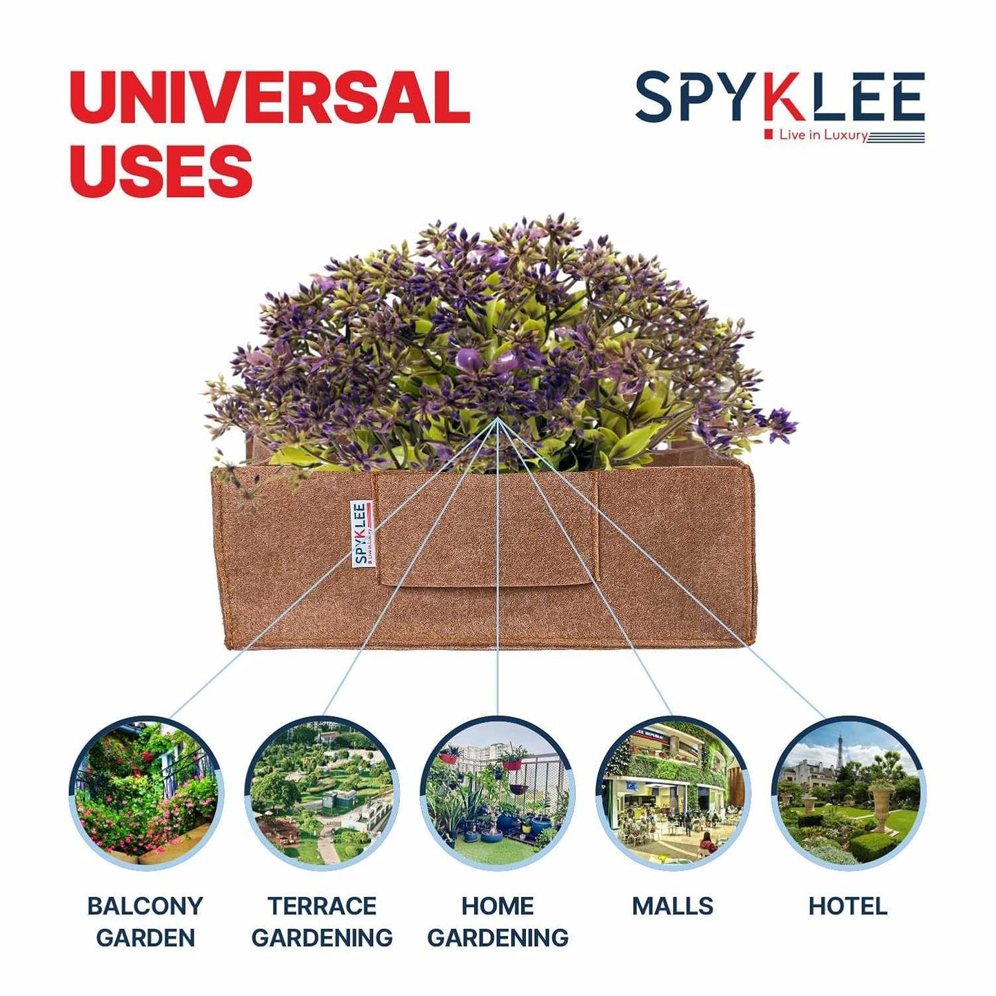 Square Felt Plant Grow Bag (12X12X4 Beige)