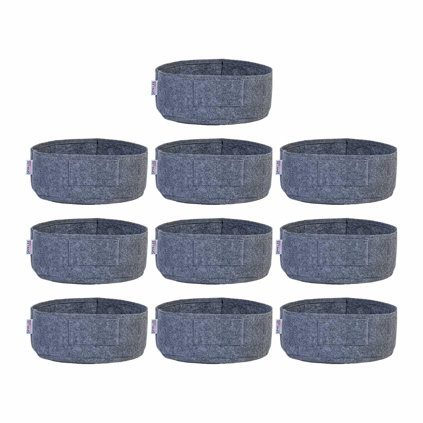Round Felt Plant Grow Bag (12X5 Grey)