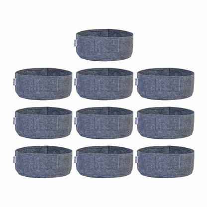 Round Felt Plant Grow Bag (12X5 Grey)