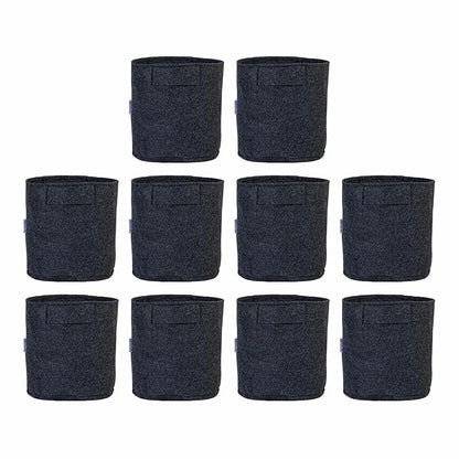 Felt Plant Grow Bag - Dark Grey(10X10 Inches)