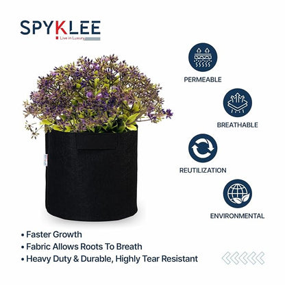 Felt Plant Grow Bag - Dark Grey(12X12 Inches)