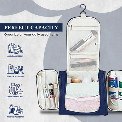 Toiletry Bag with Hanging Hook (Blue)