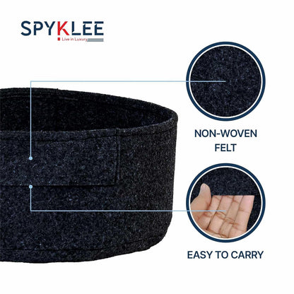 Round Felt Plant Grow Bag (12X5 Black)