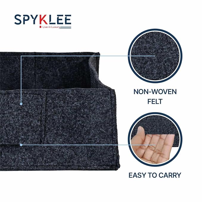 Square Felt Plant Grow Bag (12X12X4 Dark Grey)