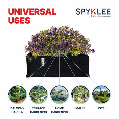 Square Felt Plant Grow Bag (12X12X4 Black)