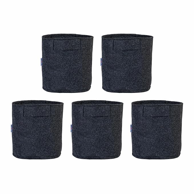 Felt Plant Grow Bag - Dark Grey(10X10 Inches)