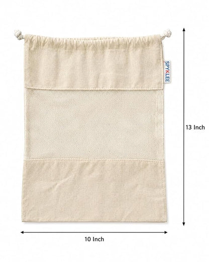 Eco-Friendly Washable Grocery & Produce Bags for Fruits, Vegetables & Kitchen Storage (Large,Medium & Small Size Bags)
