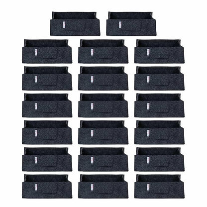 Square Felt Plant Grow Bag (12X12X4 Dark Grey)