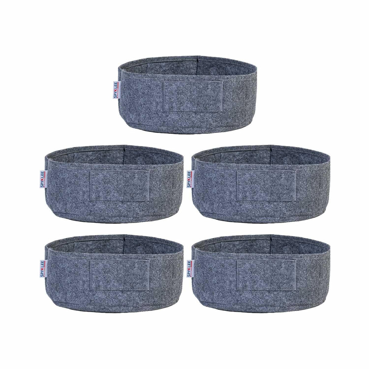 Round Felt Plant Grow Bag (12X5 Grey)