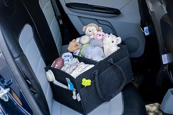 Baby Diaper Caddy Organizer - Black